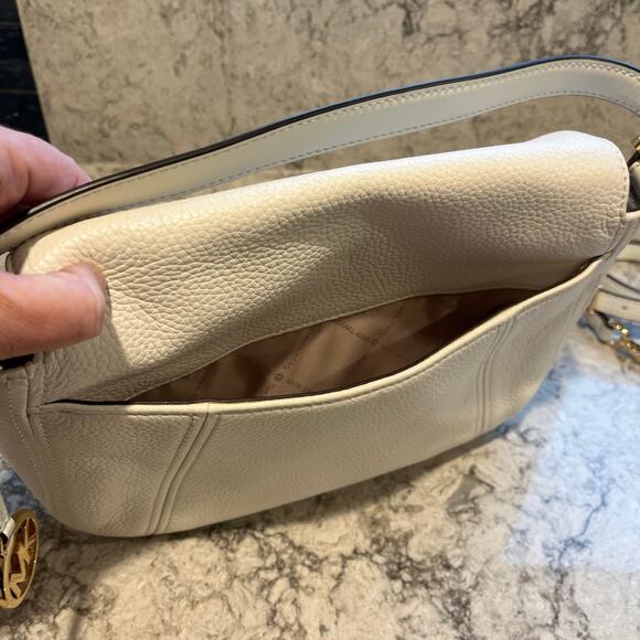 Michael Kors Bedford Convertible Flap Shoulder Bag, White - Picture 7 of 10